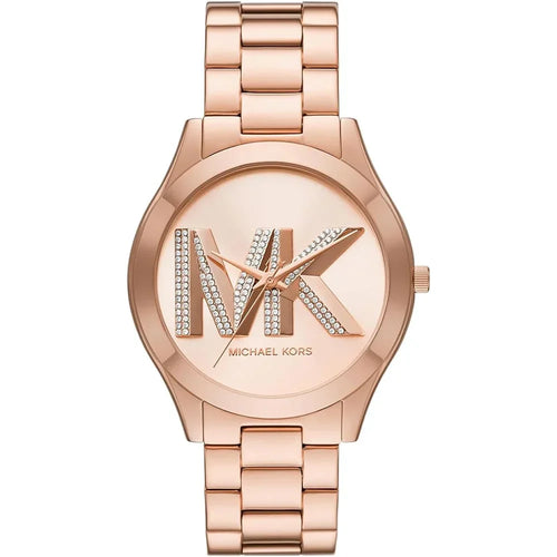 Michael Kors MK4733 Women’s Rose Gold Dial Stainless Steel Crystal Logo Watch