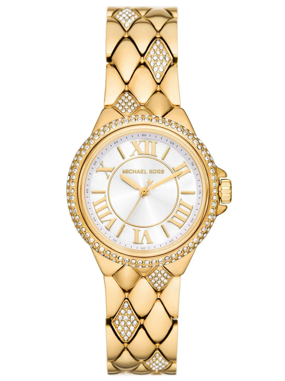 Michael Kors Camille MK4801 Silver White Dial Gold-Tone Stainless Steel Women's Watch
