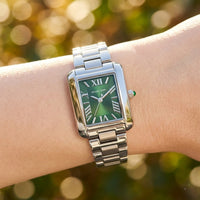 Michael Kors Emery MK4832 Green Dial Silver Stainless Steel Women's Watch