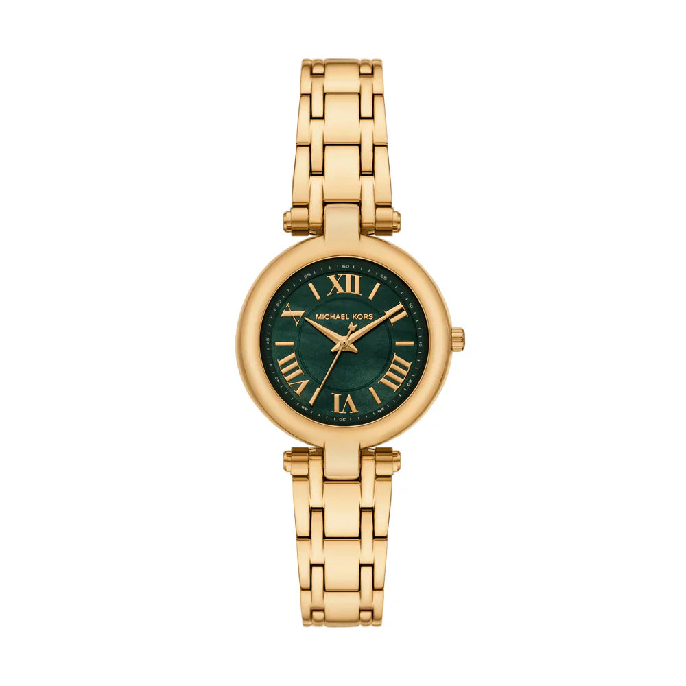 Michael Kors Lennox MK4892 Gold-Tone Green Mother of Pearl Women's Watch