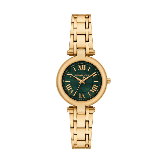 Michael Kors Lennox MK4892 Gold-Tone Green Mother of Pearl Women's Watch