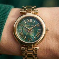 Michael Kors Lennox MK4892 Gold-Tone Green Mother of Pearl Women's Watch