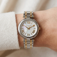 Michael Kors Lennox MK4895 Two-Tone Silver & Gold White Mother of Pearl Women's Watch