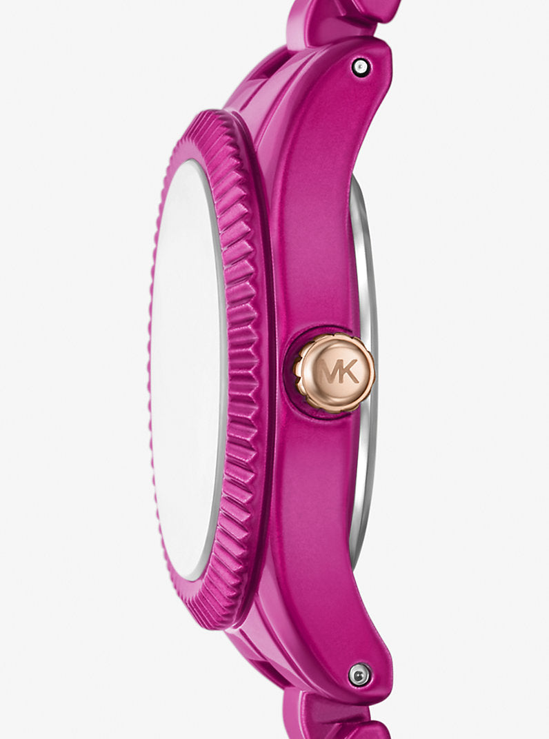 Michael Kors Petite Lexington MK4915LE Limited Edition Fuchsia Stainless Steel Women's Watch