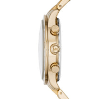 Michael Kors Brinkley MK6187 Women’s Gold Dial Gold-Tone Chronograph Watch
