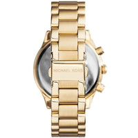 Michael Kors Brinkley MK6187 Women’s Gold Dial Gold-Tone Chronograph Watch