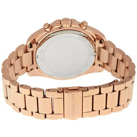 Michael Kors Bradshaw MK6321 Rose Gold-Tone Pavé Dial Blue Numerals Women's Watch