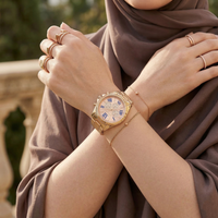 Michael Kors Bradshaw MK6321 Rose Gold-Tone Pavé Dial Blue Numerals Women's Watch