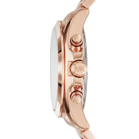 Michael Kors Bradshaw MK6321 Rose Gold-Tone Pavé Dial Blue Numerals Women's Watch