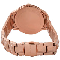 Michael Kors Runway MK6671 Rose Gold White Mother of Pearl Pyramid Link Women's Watch