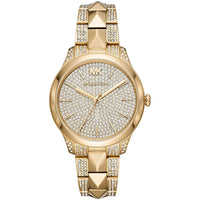 Michael Kors Runway Mercer MK6715 Gold-Tone Full Pavé Crystal Women's Watch