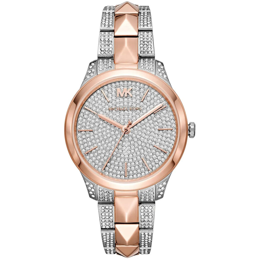 Michael Kors Runway Mercer MK6716 Two-Tone Full Pavé Crystal Women's Watch