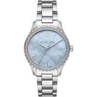 Michael Kors Layton MK6847 Light Blue Mother of Pearl Dial Silver Stainless Steel Women's Watch