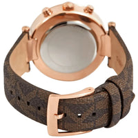 Michael Kors Parker MK6917 Rose Gold Watch with Brown MK Logo Strap