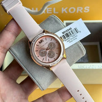 Michael Kors Jessa MK6946 Rose Gold-Tone Pink Dial Pink Rubber Women's Watch