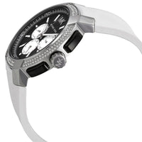 Michael Kors Sidney MK6947 Silver-Tone Black Dial White Rubber Women's Watch