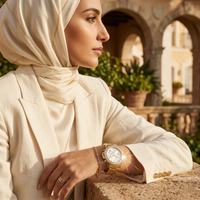 Michael Kors Everest MK7212 Gold-Tone Baguette Crystal Bezel Women's Watch