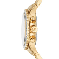 Michael Kors Everest MK7212 Gold-Tone Baguette Crystal Bezel Women's Watch