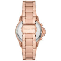 Michael Kors Everest MK7213 Rose Gold Tone Baguette Crystal Bezel Women's Watch