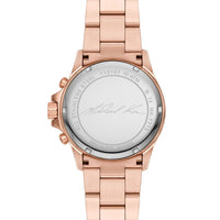 Michael Kors Everest MK7213 Rose Gold Tone Baguette Crystal Bezel Women's Watch