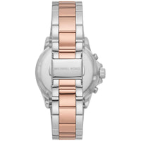 Michael Kors Everest MK7214 Two-Tone Silver & Rose Gold Baguette Crystal Women's Watch