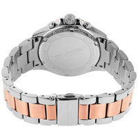 Michael Kors Everest MK7214 Two-Tone Silver & Rose Gold Baguette Crystal Women's Watch