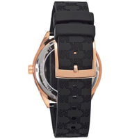 Michael Kors Jessa MK7266 Rose Gold Tone Black Dial Black Rubber Women's Watch