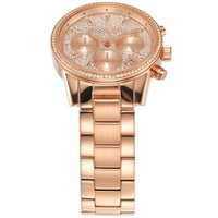Michael Kors Ritz MK7302 Rose Gold Tone Full Pavé Crystal Women's Watch