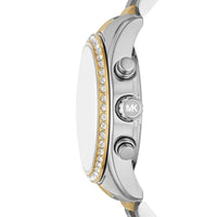 Michael Kors Lexington MK7303 Two-Tone Silver & Gold Green Dial Women's Watch