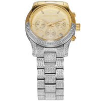Michael Kors Runway MK7329 Two-Tone Silver & Gold Crystal Pavé Women's Watch