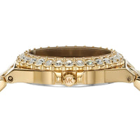 Michael Kors Lennox MK7394 Gold-Tone Watch with Pavé Leopard Print Dial