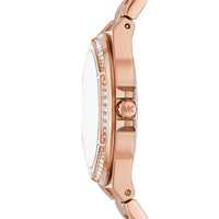 Michael Kors Lennox MK7405 Rose Gold MK Logo Chain Watch