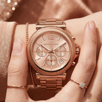 Michael Kors Maren MK7494 Rose Gold-Tone Chronograph Women's Watch