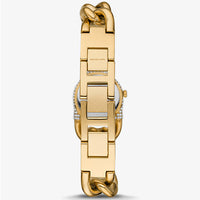 Michael Kors Empire MKO1067 Gold Dial Gold-Tone Chain Link Women's Watch