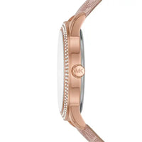 Michael Kors Tibby MK2955 Rose Gold Watch with Pink MK Logo Strap