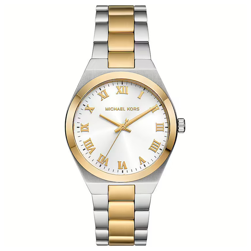 Michael Kors MK7464 Women’s White Dial Two-Tone Stainless Steel Lennox Watch