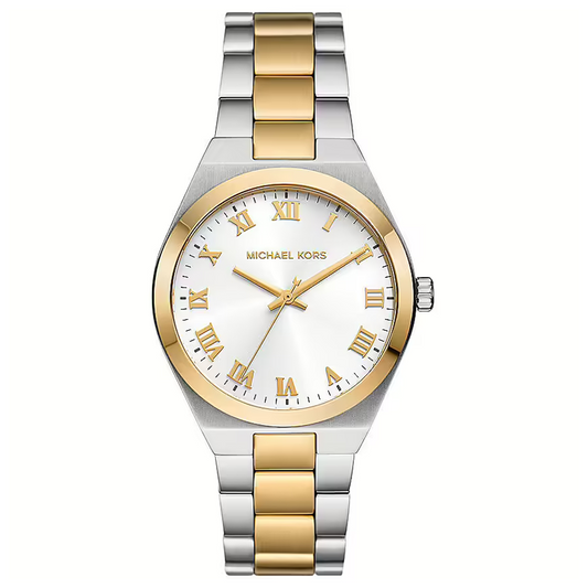 Michael Kors MK7464 Women’s White Dial Two-Tone Stainless Steel Lennox Watch