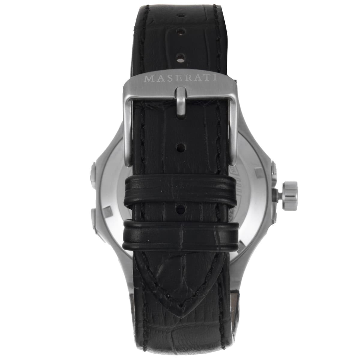 Maserati Potenza R8821108031 Silver-Tone Black Skeleton Automatic Men's Watch