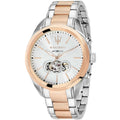 Maserati Traguardo R8823112001 Two-Tone Rose Gold White Open Heart Automatic Men's Watch