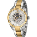 Maserati Traguardo R8823112003 Two-Tone Gold White Open Heart Automatic Men's Watch