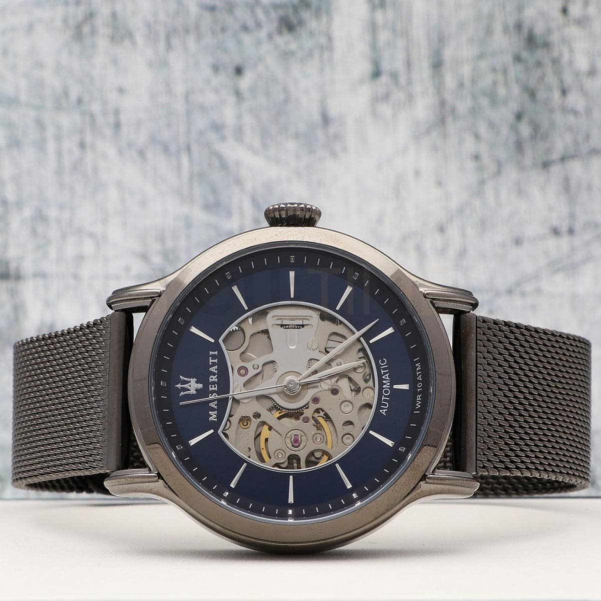 Maserati Epoca R8823118006 Gunmetal Blue Open Heart Automatic Men's Watch