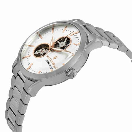 Maserati Tradizione R8823125001 Silver White Open Heart Automatic Men's Watch
