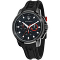 Maserati Sfida R8851123007 All Black Carbon Fiber Dial Rubber Men's Watch