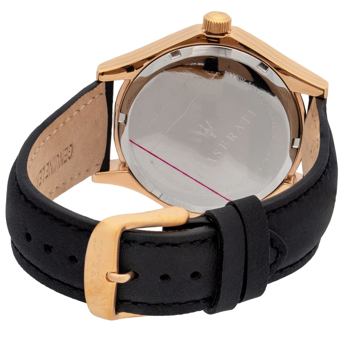 Maserati Circuito R8851127001 Rose Gold Black Dial Leather Men's Watch