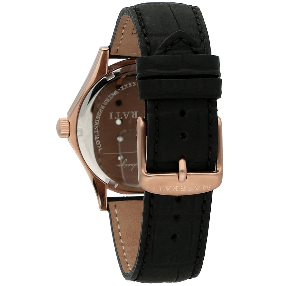 Maserati Circuito R8851127001 Rose Gold Black Dial Leather Men's Watch