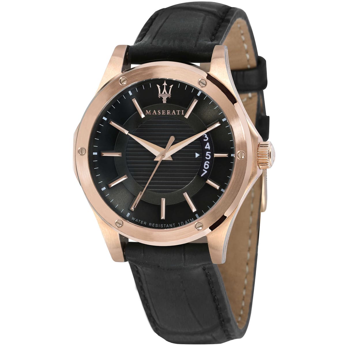 Maserati Circuito R8851127001 Rose Gold Black Dial Leather Men's Watch