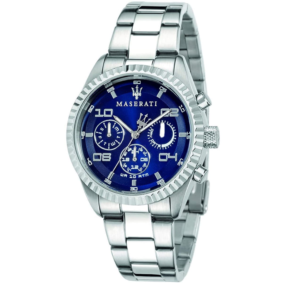 Maserati Competizione R8853100011 Silver Blue Dial Metal Men's Watch