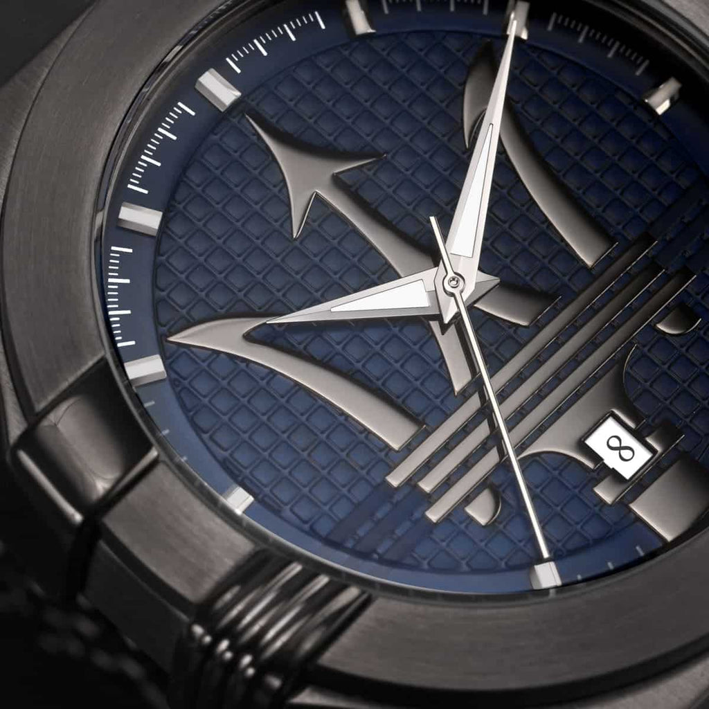 Maserati Potenza R8853108005 Grey Matte Blue Dial Mesh Men's Watch