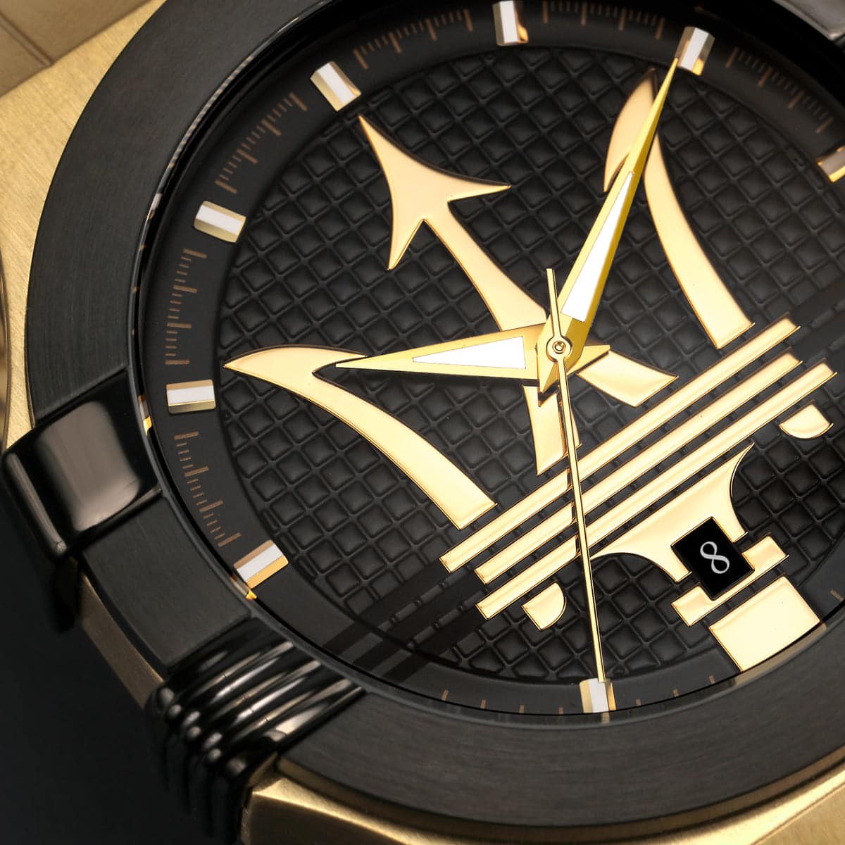Maserati Potenza R8853108006 Gold Matte Black Dial Mesh Men's Watch
