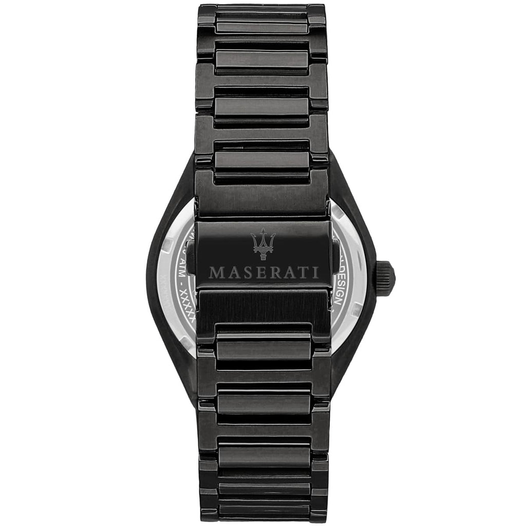 Maserati Triconic R8853139004 All Black Gold Accents Metal Men's Watch